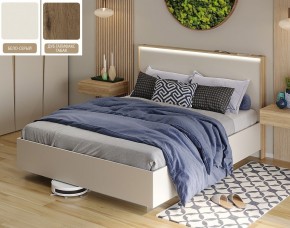 Кровать (Бело-серый U775 ST9/Дуб Галифакс Табак) 1600 в Кунгуре - kungur.ok-mebel.com | фото