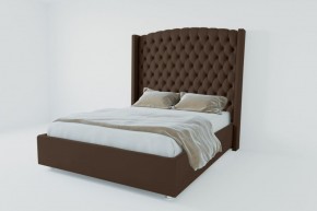 Кровать Берлин ЛЮКС с ПМ 800 (экокожа коричневая) в Кунгуре - kungur.ok-mebel.com | фото 2