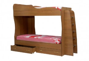 Кровать детская 2-х ярусная Юниор-1 (800*2000) ЛДСП в Кунгуре - kungur.ok-mebel.com | фото