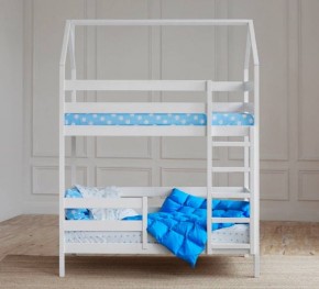 Кровать-домик двухъярусная 80*160 Белый в Кунгуре - kungur.ok-mebel.com | фото 4