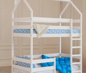 Кровать-домик двухъярусная 80*160 Белый в Кунгуре - kungur.ok-mebel.com | фото 6