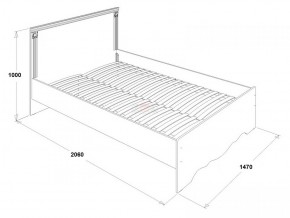 Кровать двойная Ольга 1Н + 2-а ящика (1400*2000) в Кунгуре - kungur.ok-mebel.com | фото 3