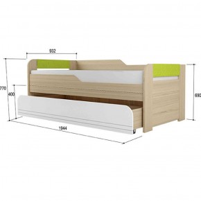 Кровать двухуровневая + подлокотники Стиль № 900.1 NEW (туя светлая/лайм) в Кунгуре - kungur.ok-mebel.com | фото 2