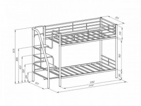 Кровать двухъярусная "Толедо" Коричневый/Венге в Кунгуре - kungur.ok-mebel.com | фото 2