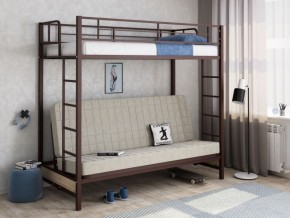 Кровать двухъярусная с диваном "Мадлен" (Коричневый/Бежевый) в Кунгуре - kungur.ok-mebel.com | фото