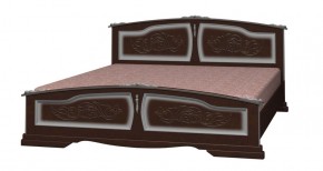 ЕЛЕНА Кровать из массива 1400 (Орех темный) в Кунгуре - kungur.ok-mebel.com | фото