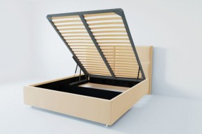 Кровать Корсика с ПМ 1200 (экокожа бежевая) в Кунгуре - kungur.ok-mebel.com | фото