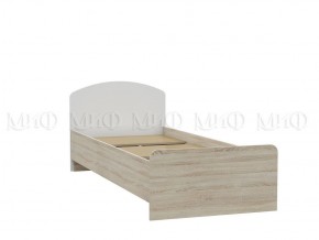 МАРТИНА Кровать 800 с настилом ЛДСП (Белый глянец/дуб сонома) в Кунгуре - kungur.ok-mebel.com | фото