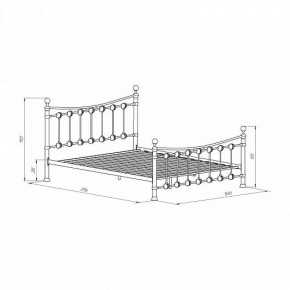 Кровать металлическая "Эльда" Черный/Золото в Кунгуре - kungur.ok-mebel.com | фото 2
