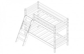 Кровать низкая с наклонной лестницей Соня (Вариант 12) в Кунгуре - kungur.ok-mebel.com | фото 4