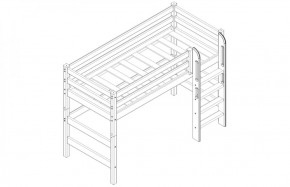 Кровать полувысокая с прямой лестницей Соня (Вариант 5) в Кунгуре - kungur.ok-mebel.com | фото 3