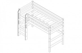 Кровать полувысокая с прямой лестницей Соня (Вариант 5) в Кунгуре - kungur.ok-mebel.com | фото 4