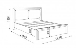 Кровать 1.6 Глэдис М31 с настилом и мягкой частью (ЯШС/Белый) в Кунгуре - kungur.ok-mebel.com | фото 3