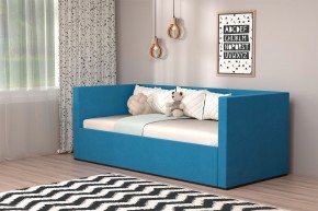 Кровать с ПМ (арт.030) (с/м 900*2000мм) (б/матр), ткань синяя в Кунгуре - kungur.ok-mebel.com | фото