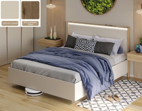 Кровать (Светло-серый U750 ST9/Дуб Галифакс Табак) 1600 в Кунгуре - kungur.ok-mebel.com | фото