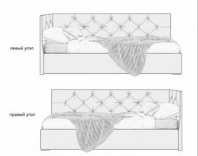 Кровать угловая Лэсли интерьерная +основание/ПМ/бельевое дно (120х200) в Кунгуре - kungur.ok-mebel.com | фото 5