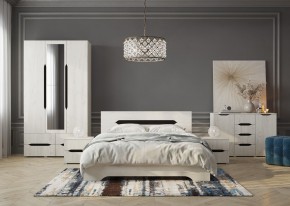 Кровать Вега 1,6 + основание (Крафт белый - Венге) в Кунгуре - kungur.ok-mebel.com | фото 3