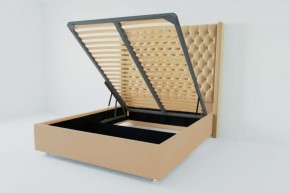 Кровать Версаль ЛЮКС с ПМ 900 (экокожа бежевая) в Кунгуре - kungur.ok-mebel.com | фото 2