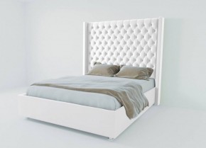 Кровать Версаль ЛЮКС с ПМ 900 (экокожа белая) в Кунгуре - kungur.ok-mebel.com | фото