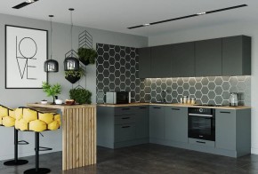 Кухня угловая Антрацит 2600х1600 (Стол. 38мм) в Кунгуре - kungur.ok-mebel.com | фото