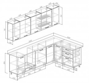 Кухня угловая Трансильвания 2600х1600 мм (Стол. 38 мм) в Кунгуре - kungur.ok-mebel.com | фото 2