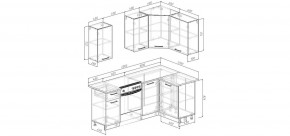 Кухонный гарнитур Антик 2000*1200 (Стол. 26мм) в Кунгуре - kungur.ok-mebel.com | фото 2