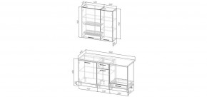 Кухонный гарнитур Белый Глянец 1600 h950 (Стол. 38мм) в Кунгуре - kungur.ok-mebel.com | фото 2