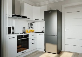 Кухонный гарнитур Белый Глянец 2200*1000 (Стол. 26мм) в Кунгуре - kungur.ok-mebel.com | фото