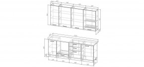 Кухонный гарнитур Белый Глянец 2200 h950 (Стол. 38мм) в Кунгуре - kungur.ok-mebel.com | фото 2