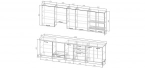 Кухонный гарнитур Белый Глянец 3000 h950 (Стол. 26мм) в Кунгуре - kungur.ok-mebel.com | фото 2