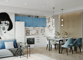 Кухонный гарнитур Капри 2550 (Стол. 26мм) в Кунгуре - kungur.ok-mebel.com | фото