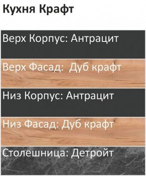 Кухонный гарнитур Крафт 2200 (Стол. 26мм) в Кунгуре - kungur.ok-mebel.com | фото 3