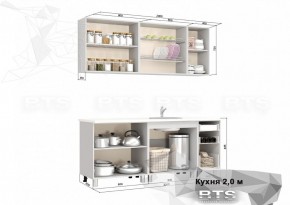 Кухонный гарнитур Люкс Лоза 2.0 (БТС) в Кунгуре - kungur.ok-mebel.com | фото 2