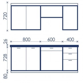 Кухонный гарнитур Ольвия-6 (1.8м) в Кунгуре - kungur.ok-mebel.com | фото 4