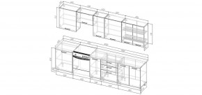 Кухонный гарнитур Смоки 3000 (Стол. 26мм) в Кунгуре - kungur.ok-mebel.com | фото 2