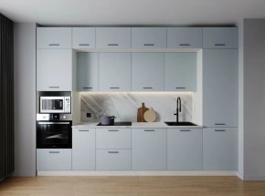 Кухонный гарнитур Смоки 3400 (Стол. 26мм) в Кунгуре - kungur.ok-mebel.com | фото