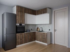 Кухонный гарнитур Старое Дерево 2200*1700 (Стол. 38мм) в Кунгуре - kungur.ok-mebel.com | фото