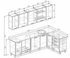 Кухонный гарнитур угловой Бланка 2600х1600 (Стол. 26мм) в Кунгуре - kungur.ok-mebel.com | фото 2