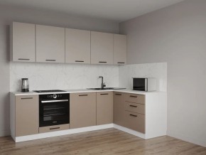 Кухонный гарнитур угловой Каппучино 2600*1600 (Стол. 26мм) в Кунгуре - kungur.ok-mebel.com | фото