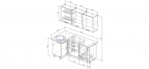 Кухонный гарнитур угловой Капри 1000*1800 (Стол. 26мм) в Кунгуре - kungur.ok-mebel.com | фото 2