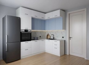 Кухонный гарнитур угловой Капри 2200*1700 (Стол. 38мм) в Кунгуре - kungur.ok-mebel.com | фото