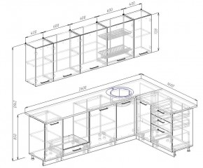 Кухонный гарнитур угловой Лофт 2600х1600 (Стол. 26мм) в Кунгуре - kungur.ok-mebel.com | фото 2