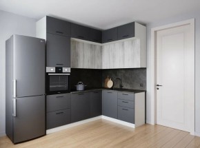 Кухонный гарнитур угловой Санторини 2200*1700 (Стол. 38мм) в Кунгуре - kungur.ok-mebel.com | фото