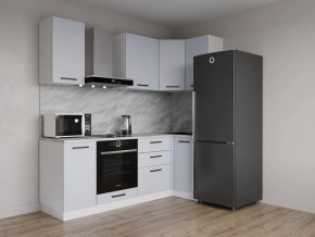 Кухонный гарнитур угловой Смоки 2200*1000 (Стол. 38 мм) в Кунгуре - kungur.ok-mebel.com | фото