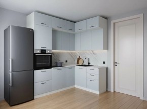 Кухонный гарнитур угловой Смоки 2200*1700 (Стол. 38мм) в Кунгуре - kungur.ok-mebel.com | фото
