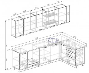 Кухонный гарнитур угловой Вегас 2600*1600 (Стол. 38мм) в Кунгуре - kungur.ok-mebel.com | фото 2