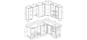 Кухонный гарнитур Умбра 2200*1600 h950 (Стол. 26мм) в Кунгуре - kungur.ok-mebel.com | фото 2