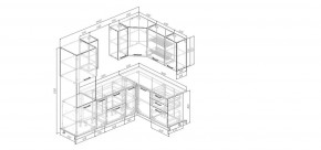 Кухонный гарнитур Умбра 2400*1600 (Стол. 38мм) в Кунгуре - kungur.ok-mebel.com | фото 2