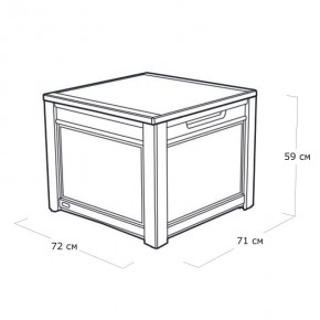 Квадратный сундук Cube Rattan 208 л в Кунгуре - kungur.ok-mebel.com | фото 4