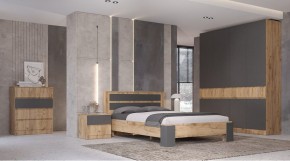 ЛЕНОРА Спальный гарнитур (модульный) графит в Кунгуре - kungur.ok-mebel.com | фото